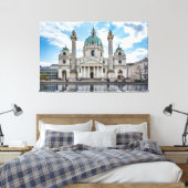 Karlskirche in Wenen, Oostenrijk Canvas Afdruk (Insitu (Slaapkamer))