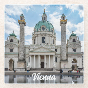 Karlskirche in Wenen, Oostenrijk Glazen Onderzetter