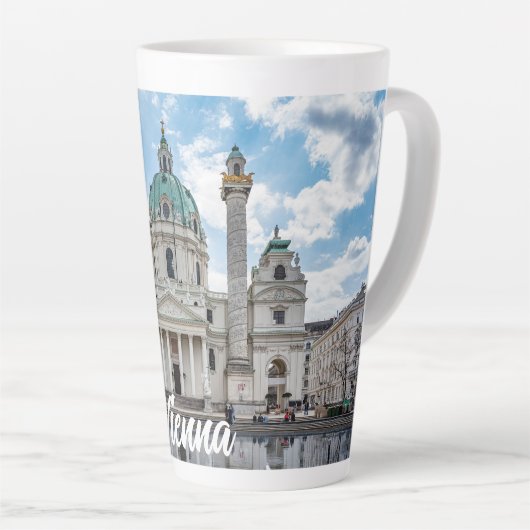 Karlskirche in Wenen, Oostenrijk Latte Mok (Rechterhoek)