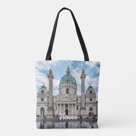 Karlskirche in Wenen, Oostenrijk Tote Bag (Achterkant)
