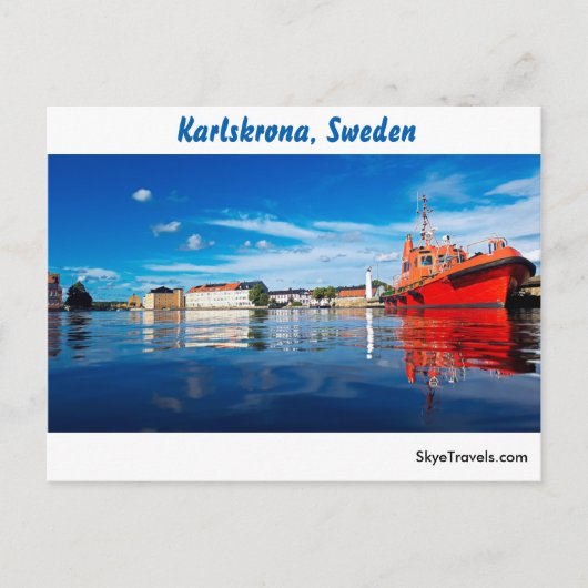 Karlskrona, Zweden Briefkaart (Voorkant)