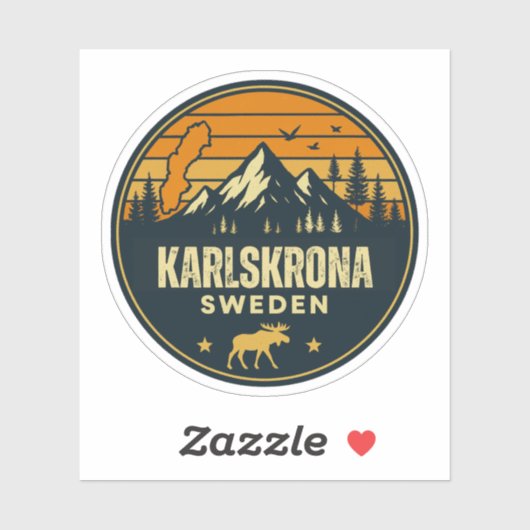 Karlskrona, Zweden Sverige Sticker (Vel)