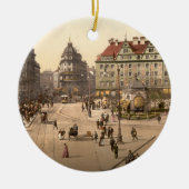 Karlsplatz en Spoorwegstation, München, Duitsland Keramisch Ornament (Voorkant)