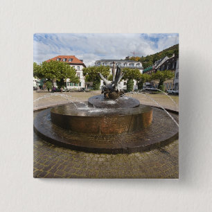 Karlsplatz (Karl's Plein), Oude Stad Heidelberg Vierkante Button 5,1 Cm