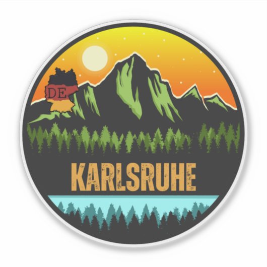 Karlsruhe, Baden-Württemberg Duitsland Sticker (Voorkant)