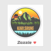 Karlsruhe, Baden-Württemberg Duitsland Sticker (Vel)