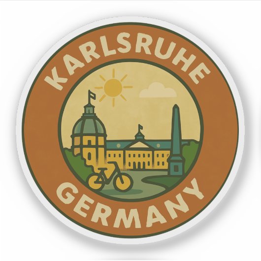 Karlsruhe Duits Stedelijk Embleem Sticker (Voorkant)