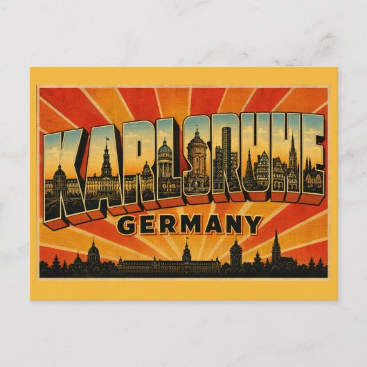 Karlsruhe Duitsland Paleis Briefkaart (Voorkant)