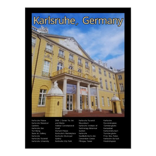 Karlsruhe, Duitsland Perfect Poster (Voorkant)