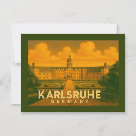 Karlsruhe Duitsland Stad Kunst Briefkaart