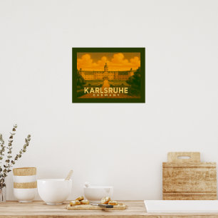 Karlsruhe Duitsland Stad Kunst Poster