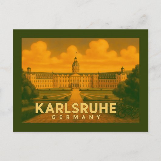 Karlsruhe Germany City Art Briefkaart (Voorkant)
