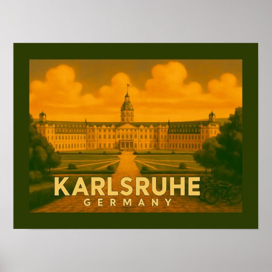 Karlsruhe Germany City Art Poster (Voorkant)