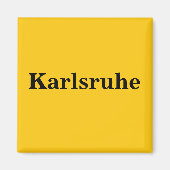 Karlsruhe Magnet Schild Gold Gleb (Voorkant)