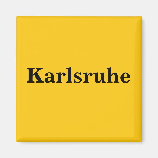 Karlsruhe Magnet Schild Gold Gleb (Voorkant)
