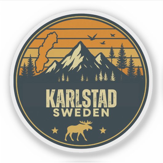 Karlstad, Zweden Sverige Sticker (Voorkant)