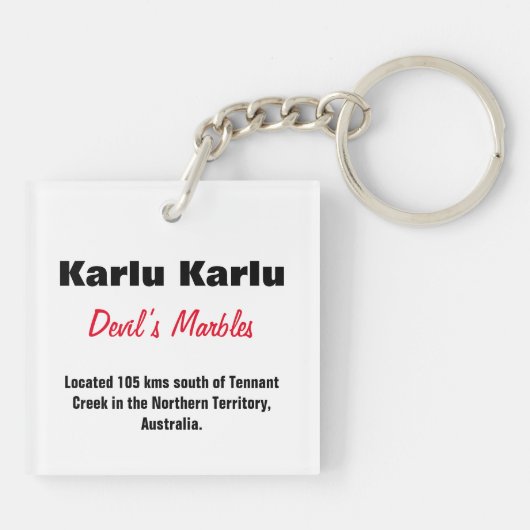 Karlu Karlu "Devil's marbles" Sleutelhanger (Achterkant)