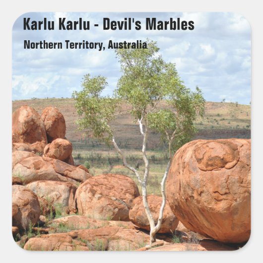 Karlu Karlu "Devil's Marbles" Vierkante Sticker (Voorkant)
