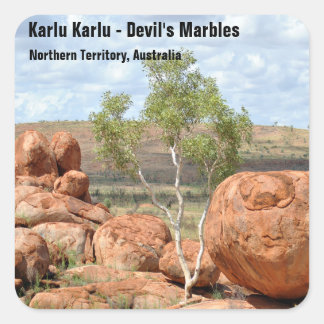 Karlu Karlu "Devil's Marbles" Vierkante Sticker