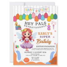 Karly's Fairy Prinses 8e Verjaardag Uitnodiging