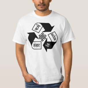 karma, क र् म, dharma, ध र् म, Sas T-shirt