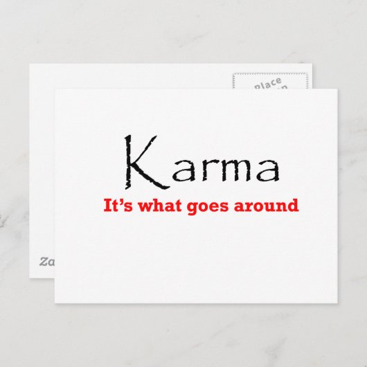 Karma 1 briefkaart (Voorkant / Achterkant)