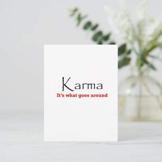 Karma 1 briefkaart (Staand voorkant)