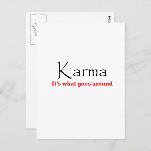 Karma 1 briefkaart (Voorkant / Achterkant)