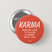 Karma - A MisterP Button (Voorkant /achterkant)