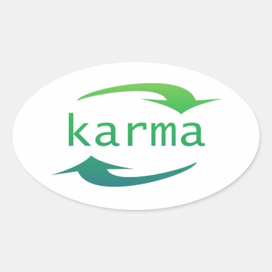 Karma Arrow Motivatie citaat Ovale Sticker (Voorkant)