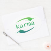 Karma Arrow Motivatie citaat Ovale Sticker (Envelop)