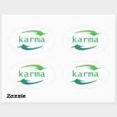 Karma Arrow Motivatie citaat Ovale Sticker (Vel)