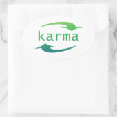 Karma Arrow Motivatie citaat Ovale Sticker (Tas)