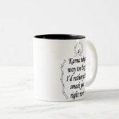 Karma (B&W) Tweekleurige Koffiemok (Voorkant rechts)