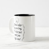 Karma (B&W) Tweekleurige Koffiemok (Voorkant links)