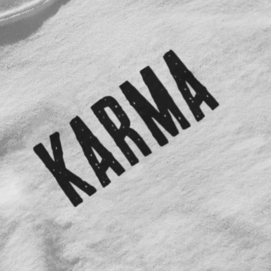 Karma Black Text T-Shirt