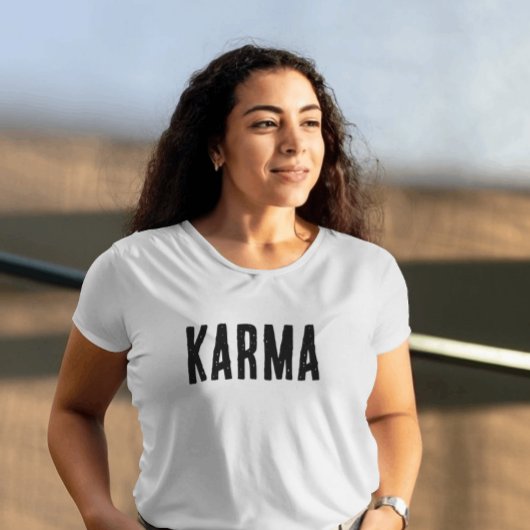 Karma Black Text T-Shirt
