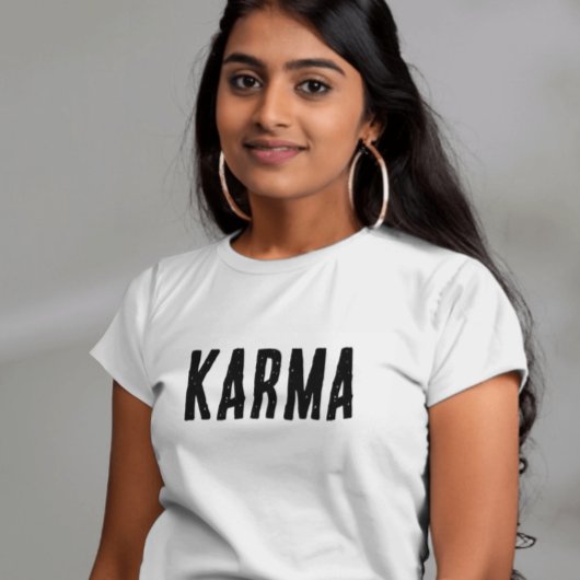 Karma Black Text T-Shirt