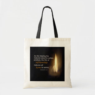 Karma - Blazing Fire - Self-knowledge Quote Bag Tote Bag