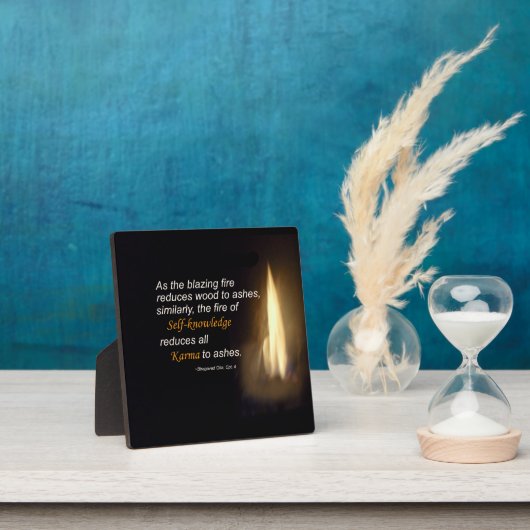 Karma Blazing Fire Self-knowledge Quote Plaque Fotoplaat (Insitu)