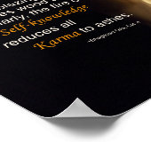 Karma Blazing Fire Self-knowledge Quote Plaque Poster (Hoek)