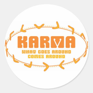 Karma Boomerang Ronde Sticker
