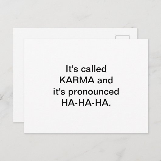 Karma Briefkaart (Voorkant / Achterkant)