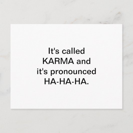 Karma Briefkaart (Voorkant)