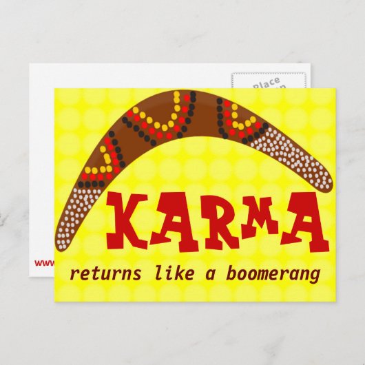 Karma briefkaart (Voorkant / Achterkant)