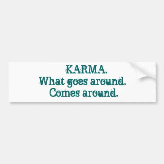 KARMA BUMPERSTICKER (Voorkant)