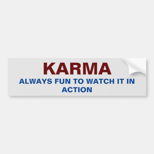 KARMA BUMPERSTICKER (Voorkant)