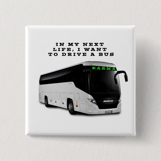 KARMA-BUS VIERKANTE BUTTON 5,1 CM (Voorkant)
