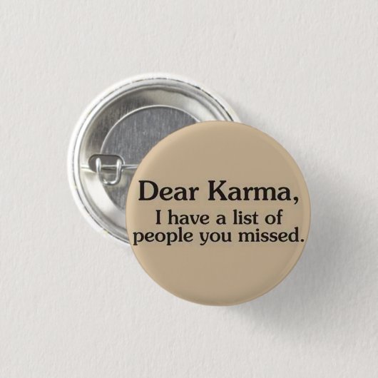 Karma Button Pin (Voorkant /achterkant)