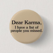 Karma Button Pin (Voorkant)